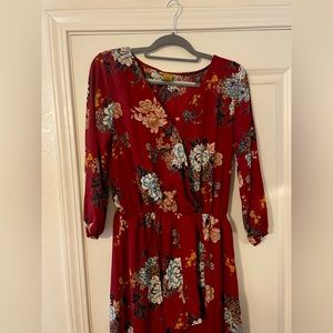 Wrangler High-Low Floral dress with built-in shorts